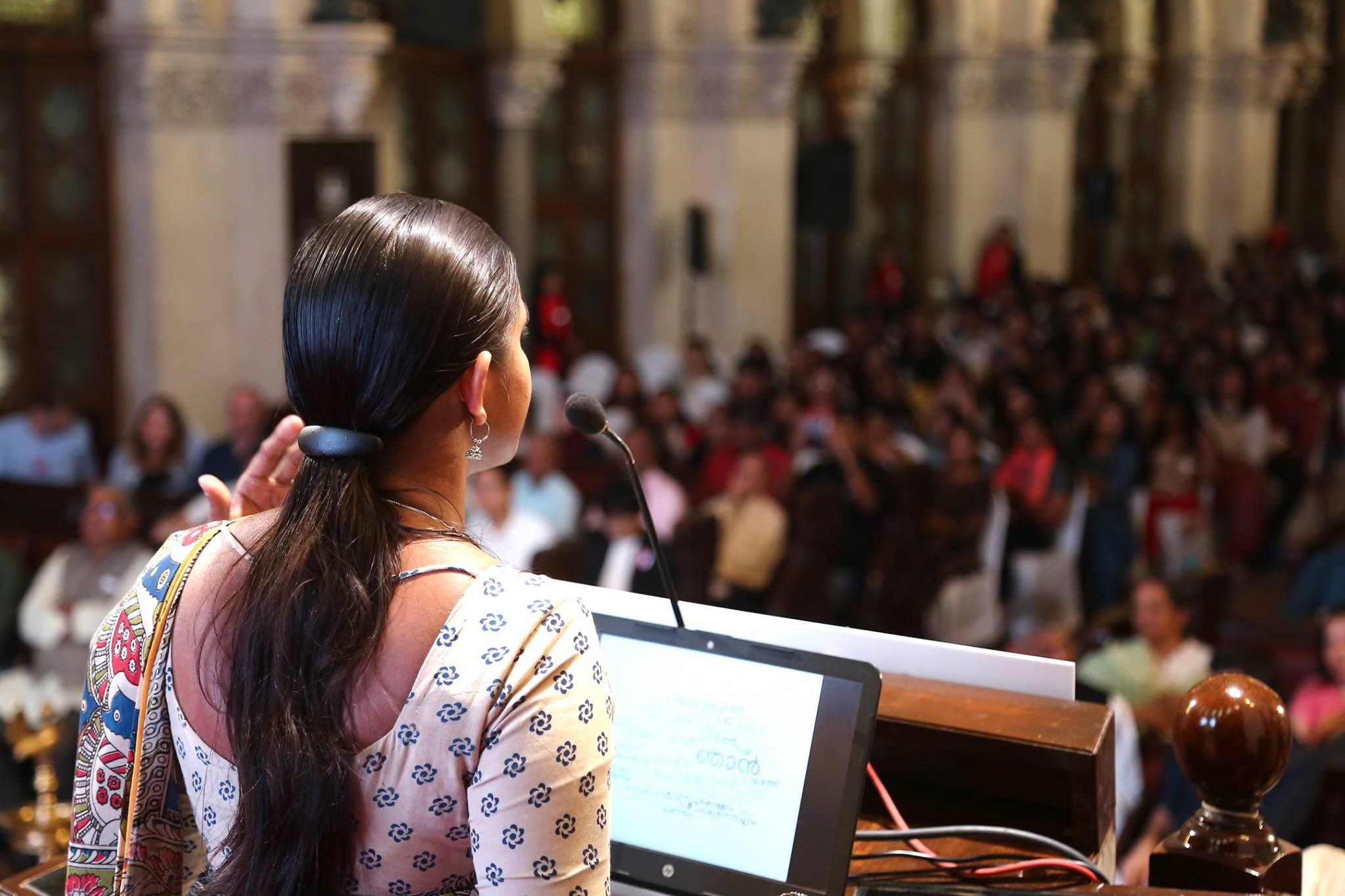 Presentation by Kavya at Typoday 2018. Photo Courtsey: Abhishek Sahane